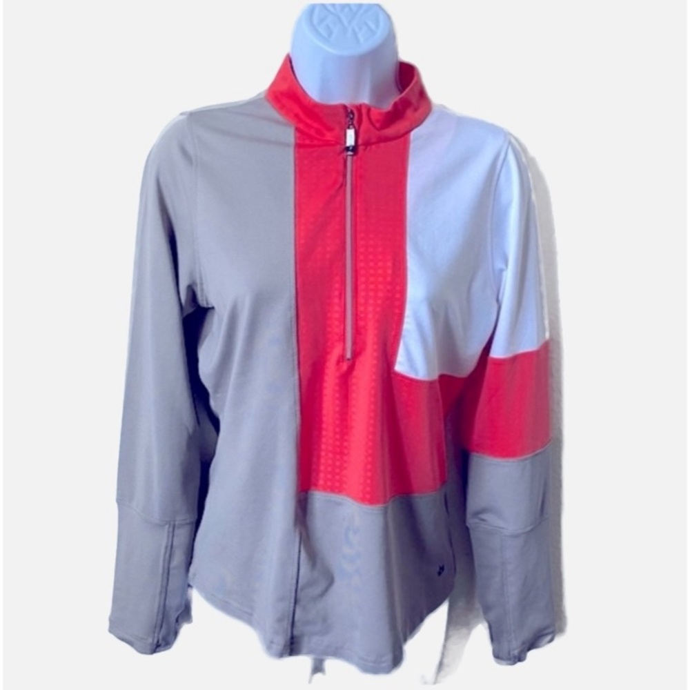 Bolle, High performance Tennis/Golf Color Block 1/4 Zip Long Sleeve Jack…